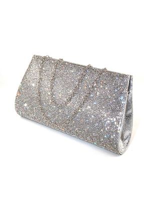 کیف مجلسی طوسی زنانه پارچه ای KEEBA - کد 923988731