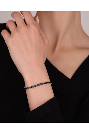 دستبند نقره مشکی زنانه 925 عیار Mistik Silver - کد 462337649