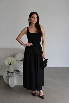 لباس مشکی زنانه بافتنی Julidress - کد 921830590
