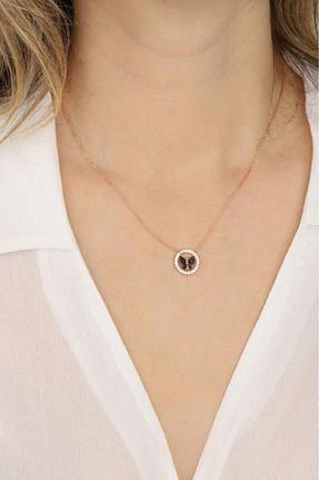گردنبند نقره صورتی زنانه 925 عیار Mistik Silver - کد 95204838