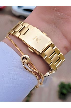 ساعت مچی طلائی زنانه 31-35 میلی متر Daniel Klein - کد 686913523