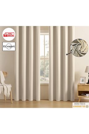 پرده زمینه بژ پلی استر Pyramid Home - کد 791510667