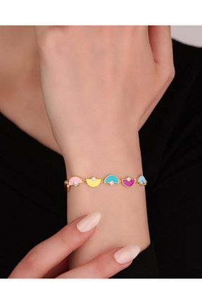 دستبند نقره طلائی زنانه 925 عیار Mistik Silver - کد 462339317