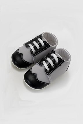 پاپوش طوسی بچه گانه چرم مصنوعی Kindo Baby - کد 41138136