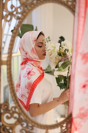 روسری صورتی İpek Tivil Mihrie - کد 924057065
