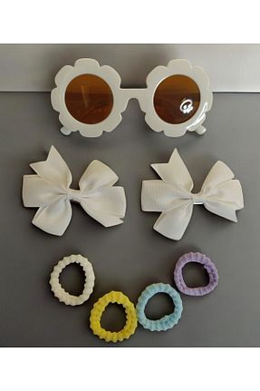 عینک آفتابی سفید بچه گانه 6 LİDEAS - کد 924744866