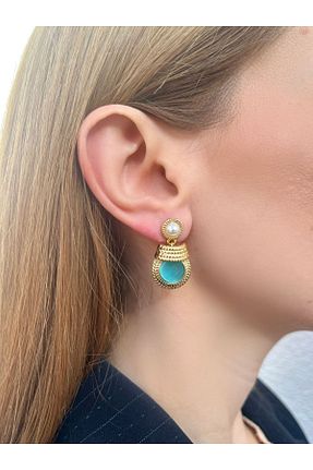 گوشواره جواهر آبی مروارید Bijou Luz - کد 924056193