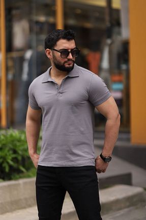 پولوشرت طوسی مردانه پنبه - الاستین Dr Dnm Remix - کد 924062235