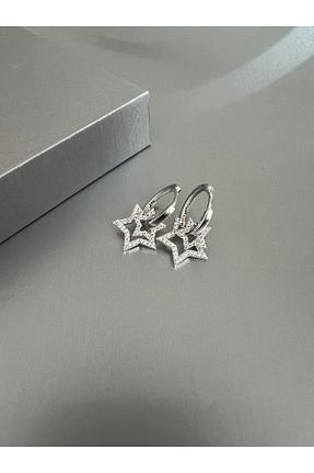 گوشواره نقره سفید زنانه 925 عیار Zeta Jewel - کد 123803015