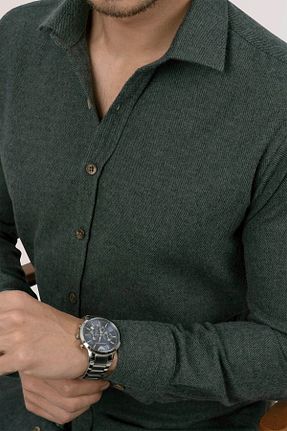 پیراهن سبز مردانه Fitted Etikmen - کد 181728760