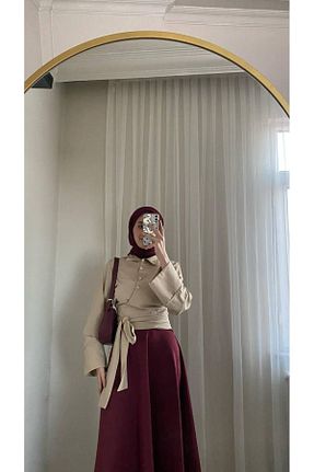 پیراهن حجاب بژ زنانه رگولار W WARGA - کد 924071808