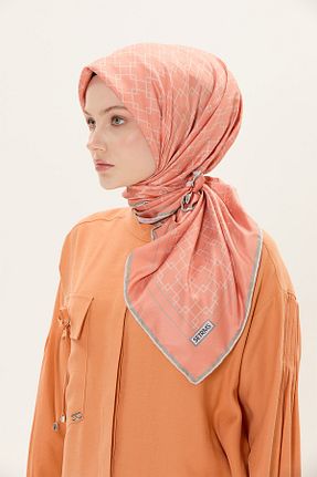 روسری نارنجی پلی استر Setrms - کد 925693047
