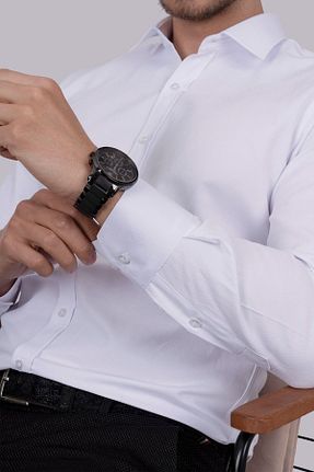 پیراهن سفید مردانه اسلیم فیت Etikmen - کد 97326550