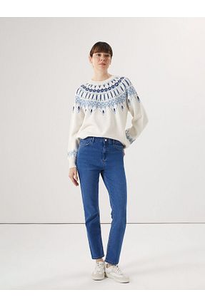 شلوار جین آبی زنانه پاچه ساده LC Waikiki - کد 924563821