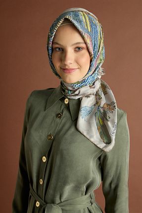 روسری سبز پلی استر Setrms - کد 924078588