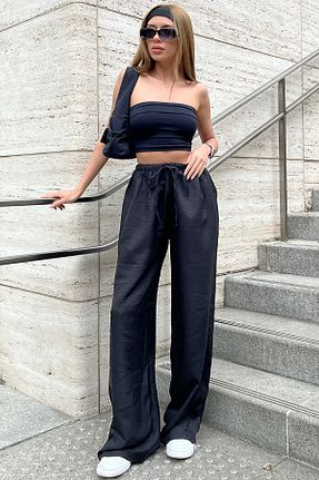 شلوار کرمگن مشکی زنانه Relaxed Sun Victoria - کد 924076029