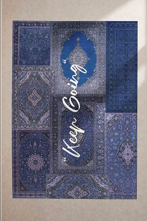 فرش سرمه ای قابل شستشو Rugs Modern Halı - کد 924085039