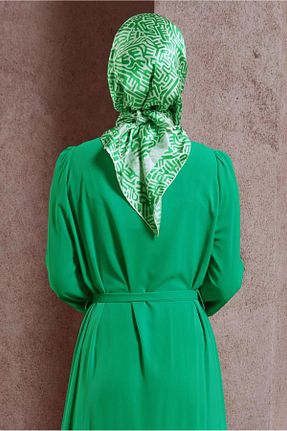روسری سبز پلی استر Alvina - کد 817490256