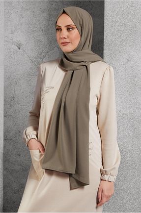 شال قهوه ای زنانه پلی استر Alvina - کد 922968534