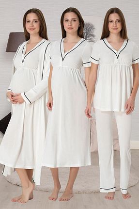 لباس شب بارداری نباتی زنانه ساده Lohussa - کد 924107232