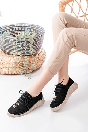 کفش پیاده روی مشکی زنانه چرم مصنوعی Egepass - کد 924574135