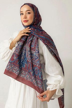 شال قرمز زنانه پنبه ای Mira İpek - کد 924123432
