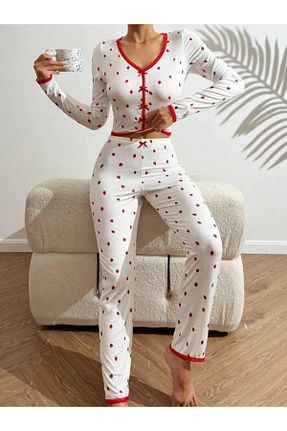 ست لباس راحتی قرمز زنانه طرح دار MH Moony Homewears - کد 924134518