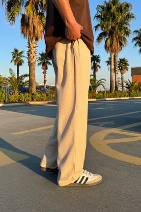 شلوار بژ مردانه کتان Flaw Wear - کد 924133064