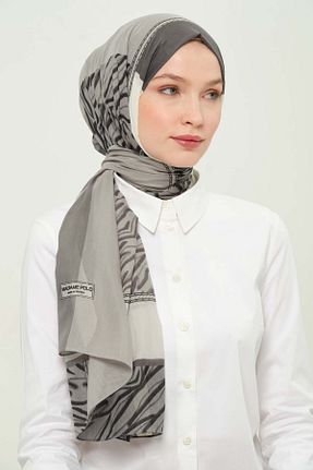 شال طوسی زنانه Kesik Elyaf Madame Polo - کد 925761646