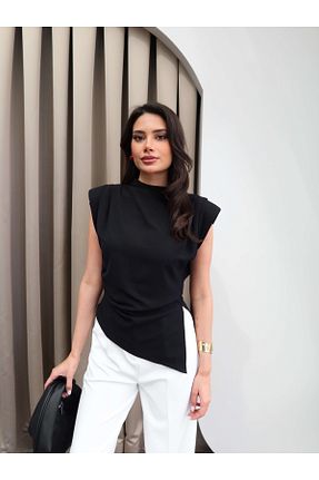 بلوز مشکی زنانه ساده ESRAHELVACI - کد 924229060