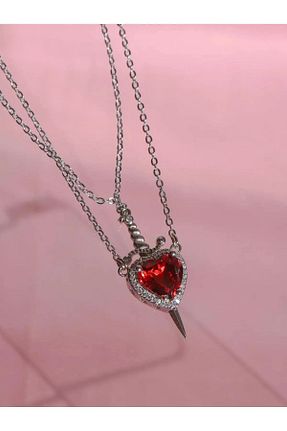 گردنبند استیل ( فولاد ) طوسی زنانه استیل (فولاد) LuxeGem - کد 924384757