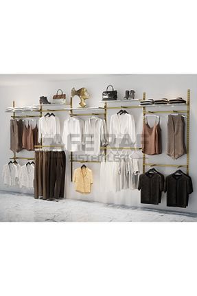 قفسه دیواری طلائی 100 cm AFE DEKOR - کد 768909488