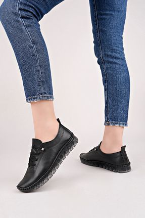 کفش کژوال مشکی زنانه چرم خالص STOKS SHOES STORE - کد 924153607