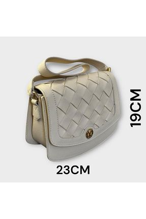 کیف دوشی بژ زنانه چرم مصنوعی Levidor - کد 924629310