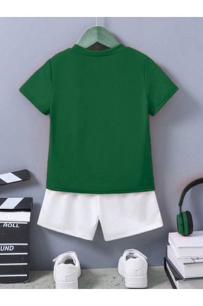 ست بالاتنه و پائین تنه سبز بچه گانه بافت CLAYES - کد 825482914