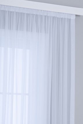 پرده توری سفید ریل دار Gauze Fabric Design - کد 924172189