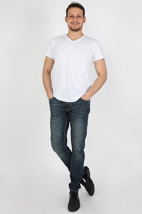 شلوار جین آبی مردانه پاچه ساده BALİNS - کد 43379993