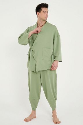 کیمونو و کافتان سبز زنانه پنبه پلی استر RELAXL - کد 924174508