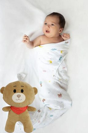 اسباب بازی مخملی قهوه ای بچه گانه 25 cm Budizzz - کد 903850501