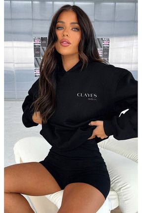 سوئیشرت مشکی زنانه چاپی CLAYES - کد 781862280