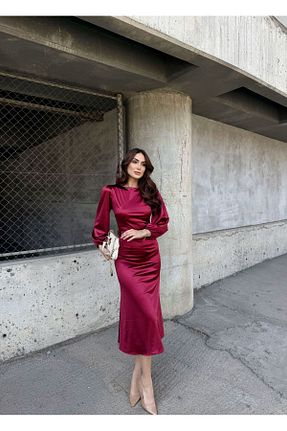 لباس زرشکی زنانه بافتنی Sindimoda - کد 924168726