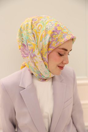 روسری زرد پنبه ای Silk Home - کد 924205008