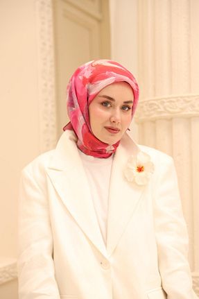 روسری صورتی پنبه ای Silk Home - کد 924204183