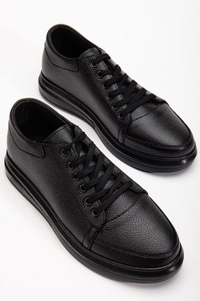 کفش اسنیکر مشکی مردانه چرم مصنوعی Zegeshoes - کد 922388723