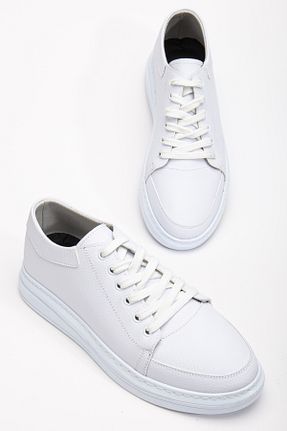 کفش اسنیکر سفید مردانه چرم مصنوعی Zegeshoes - کد 921685374