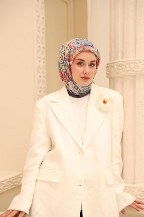 روسری طوسی پنبه ای Silk Home - کد 924204416
