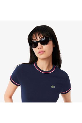 تیشرت سرمه ای زنانه رگولار Lacoste - کد 924215199