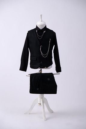 کت و شلوار مشکی بچه گانه یقه هفت Doctor junior - کد 736211553