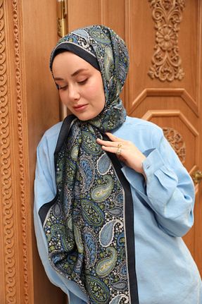 شال سرمه ای زنانه پلی استر Silk Home - کد 924209478