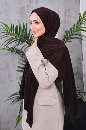 شال قهوه ای زنانه کرپ Golden Rose - کد 924213200